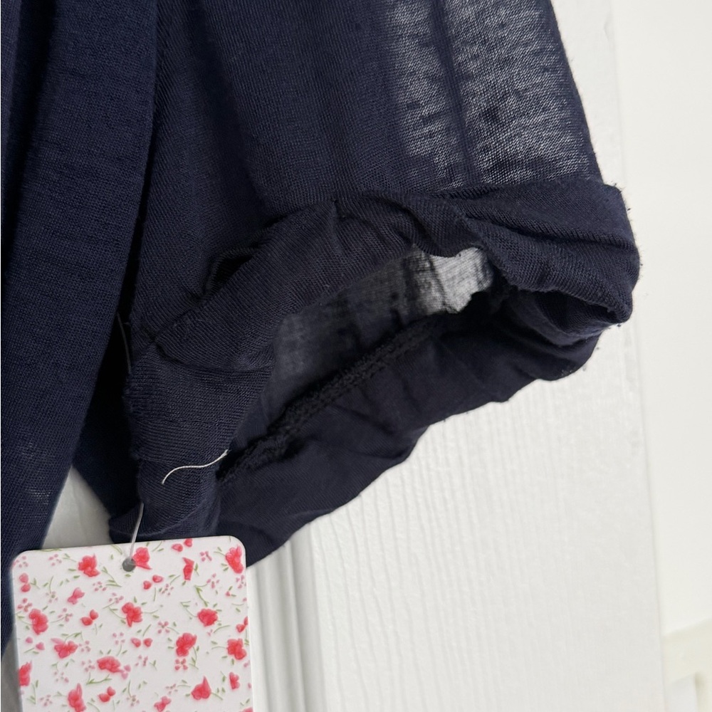 Free People Navy Short Sleeve Tee - Picture 7 of 9
